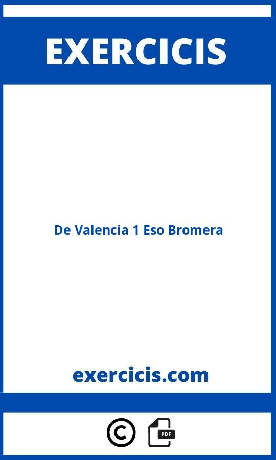 Exercicis De Valencia 1 Eso Bromera
