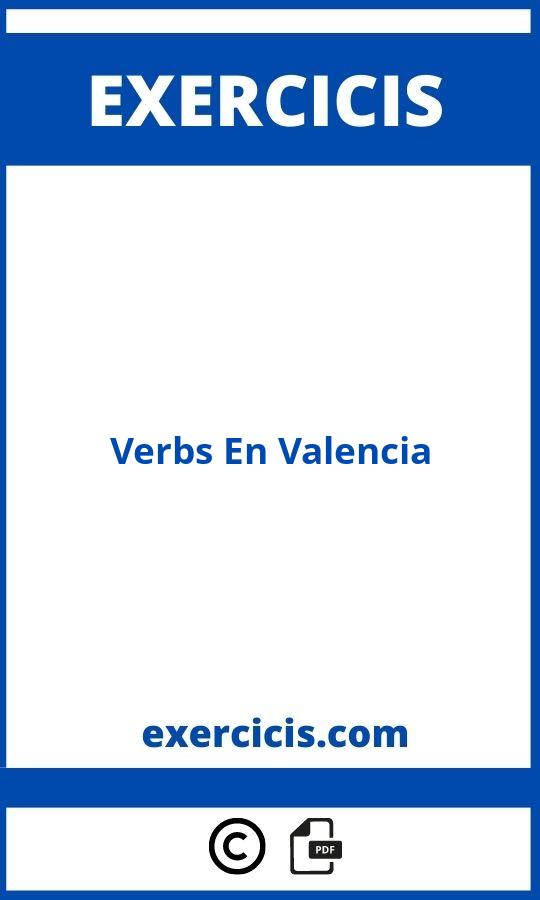 Verbs En Valencia Exercicis